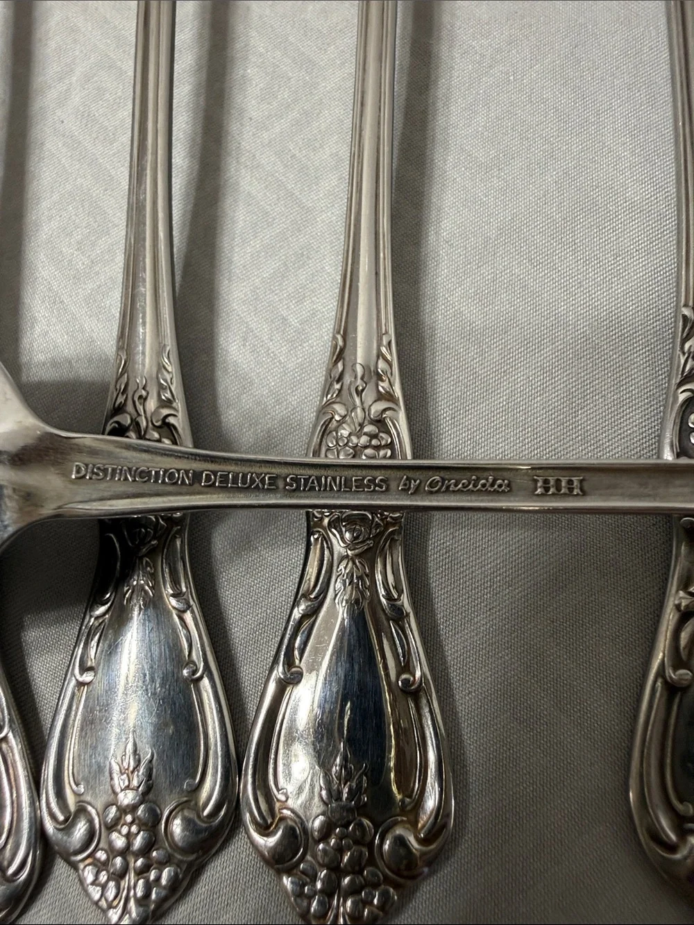 Vtg Oneida Distinction Deluxe Kennett Square   Stainless Ice Tea Spoons Set of 7